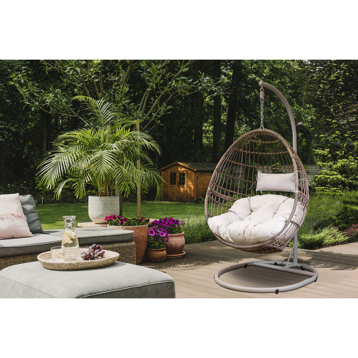 2 PACK Premium Single Hanging Garden Egg Chair - Wicker Rattan - Swing Cocoon