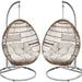 2 PACK Premium Single Hanging Garden Egg Chair - Wicker Rattan - Swing Cocoon