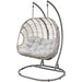 Premium Double Hanging Garden Egg Chair - Wicker Rattan - Outdoor Swing Cocoon