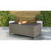 108cm Outdoor Coffee Table - Rattan Wicker & Glass Top - Garden Bistro Dining - LoopsDirect