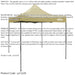 2x2m Pop-Up Gazebo & Side Walls Set BEIGE - Strong Outdoor Garden Pavillion Tent - LoopsDirect