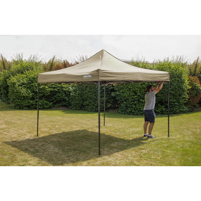 2x2m Pop-Up Gazebo & Side Walls Set BEIGE - Strong Outdoor Garden Pavillion Tent