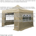 2x2m Pop-Up Gazebo & Side Walls Set BEIGE - Strong Outdoor Garden Pavillion Tent - LoopsDirect