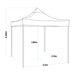 2x2m Pop-Up Gazebo - BLUE Heavy Duty Frame & Water Resistant - Garden Pavillion - LoopsDirect