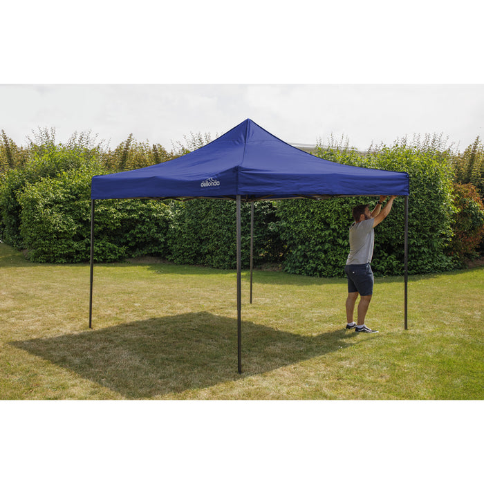 2x2m Pop-Up Gazebo - BLUE Heavy Duty Frame & Water Resistant - Garden Pavillion