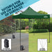 2x2m Pop-Up Gazebo - GREEN Heavy Duty Frame & Water Resistant - Garden Pavillion - LoopsDirect