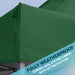 2x2m Pop-Up Gazebo - GREEN Heavy Duty Frame & Water Resistant - Garden Pavillion - LoopsDirect