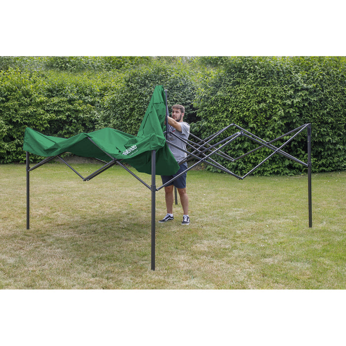 2x2m Pop-Up Gazebo - GREEN Heavy Duty Frame & Water Resistant - Garden Pavillion