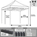 3x3m Pop-Up Gazebo & Side Walls Set GREY - Strong Outdoor Garden Pavillion Tent - LoopsDirect