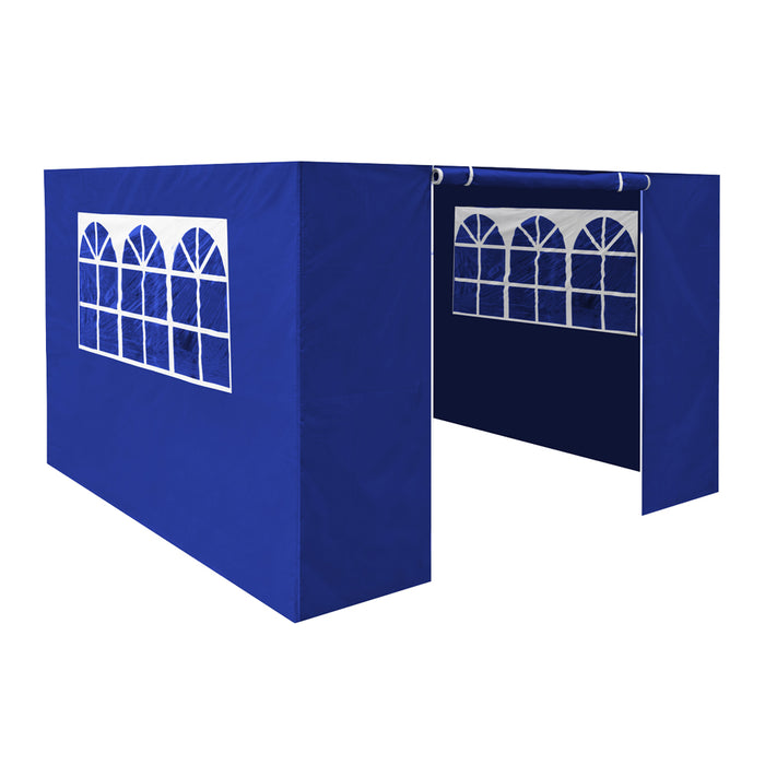 2x2m Pop-Up Gazebo & Side Walls Set BLUE - Strong Outdoor Garden Pavillion Tent