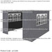 Side Walls Door & Windows for 2x2m Pop-Up Gazebo - GREY - Garden Party Tent - LoopsDirect