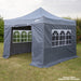 Side Walls Door & Windows for 2x2m Pop-Up Gazebo - GREY - Garden Party Tent - LoopsDirect