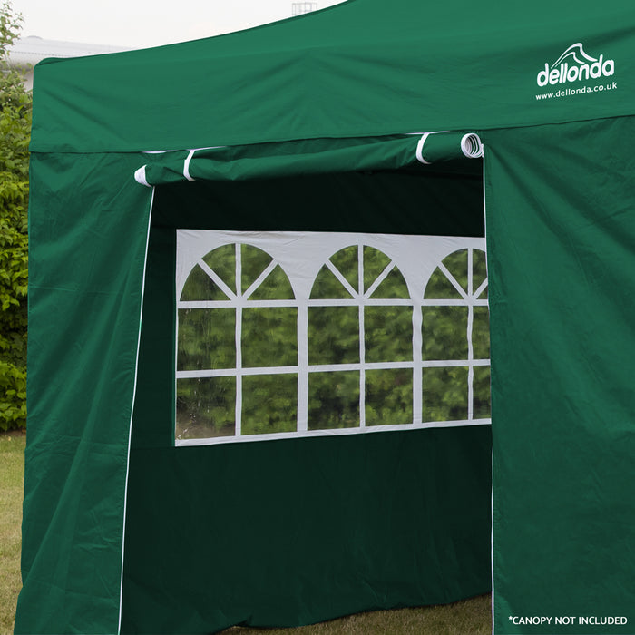 Side Walls Door & Windows for 3x3m Pop-Up Gazebo - GREEN - Garden Party Tent