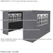 3x3m Pop-Up Gazebo & Side Walls Set GREY - Strong Outdoor Garden Pavillion Tent - LoopsDirect