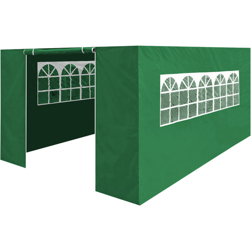 Side Walls Door & Windows for 3x4.5m Pop-Up Gazebo - GREEN - Garden Party Tent