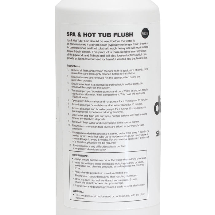 500ml Hot Tub Spa Flush Cleaner Bottle - Remove Sludge Biofilm & Debris Pool