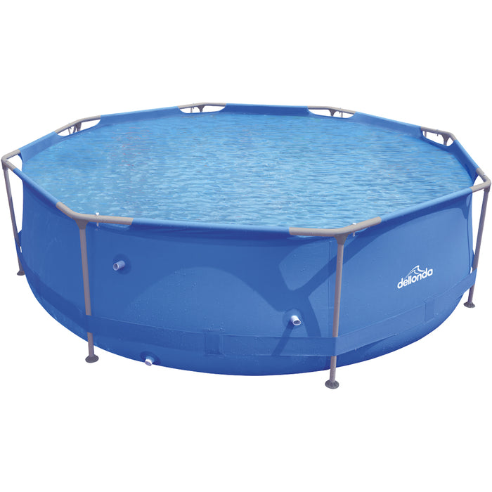 10ft Steel Frame Garden Swimming Pool & Filter Pump - 76cm Deep Kids Paddling