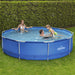 12ft Steel Frame Garden Swimming Pool & Filter Pump - 76cm Deep Kids Paddling - LoopsDirect