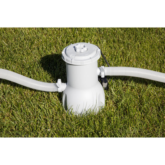 4x2m Premium Garden Swimming Pool & Filter Pump - 99cm Deep Kids Paddling - LoopsDirect