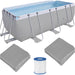 4x2m Premium Garden Swimming Pool Pump & Accessories Set 99cm Deep Kids Paddling