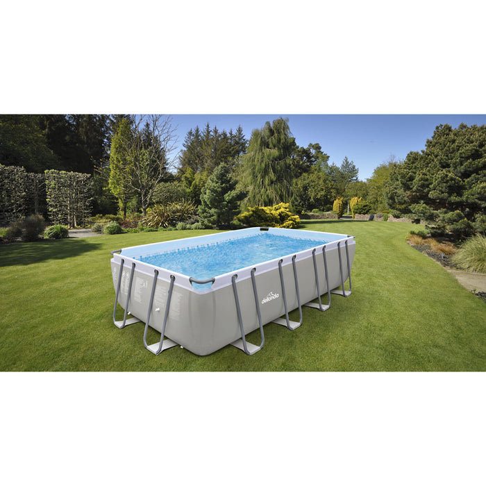 5.5x3m Premium Garden Swimming Pool & Filter Pump - 99cm Deep Kids Paddling - LoopsDirect