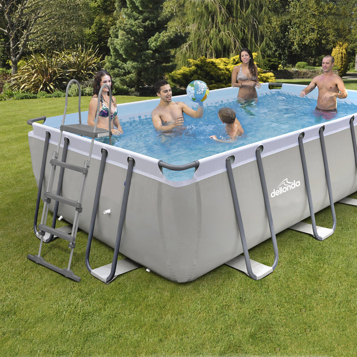 5.5x3m Premium Garden Swimming Pool & Filter Pump - 99cm Deep Kids Paddling