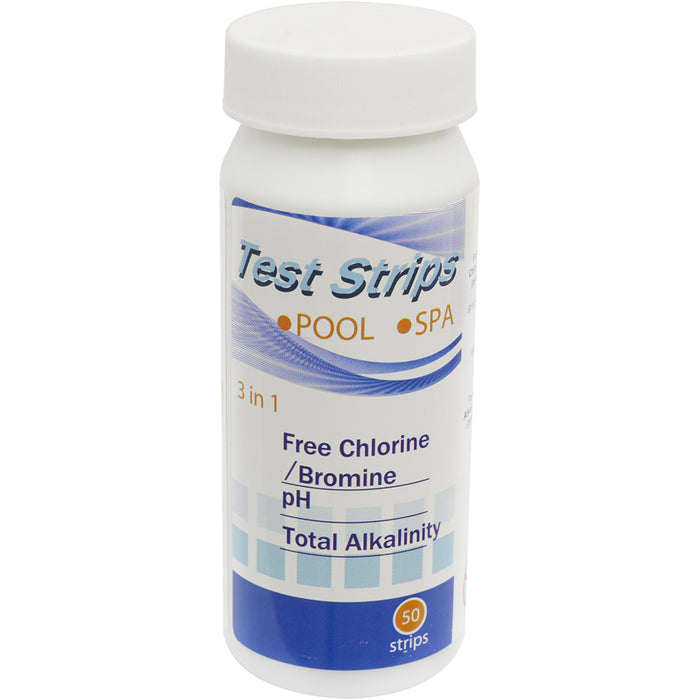 Swimming Pool & Hot Tub Chlorine PH & Alkaline Test Strips 3 In 1 Water Quality