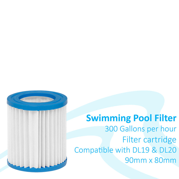 80 x 90mm Swimming Pool Filter Cartridge - Replacement New Water Filtration Pod - LoopsDirect