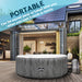 4-6 Person Inflatable Hot Tub & Smart Pump - Wood Effect - Outdoor Garden Party - LoopsDirect