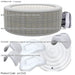 2-4 Person Inflatable Garden Hot Tub, Smart Pump & Accessories Set Rattan Effect - LoopsDirect