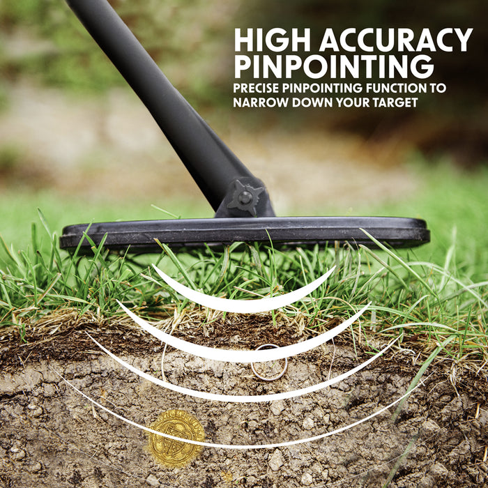 Lightweight Adjustable Length Metal Detector - High Accuracy Pinpoint Function - LoopsDirect