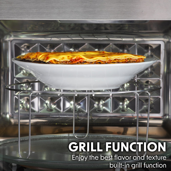 900W Integrated Microwave & Grill 25L Wall Mounted Stainless Steel 595x385x370mm