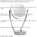 190mm Double-Sided LED Illuminated Vanity Mirror - Chrome Touch Dimmable Battery - LoopsDirect