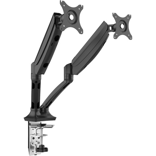10-27" Dual Twin Moving Monitor Desk Mount Arm Bracket - 9KG Screen Holder Stand