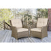 2 PACK Rattan Wicker Garden Dining Chair Set & Cushions - Weatherproof Seating - LoopsDirect