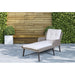 Grey Rattan Wicker Garden Sun Lounger & Cushion - Indoor & Outdoor Chaise Lounge - LoopsDirect