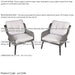 2 PACK Garden Dining Armchairs & Cushions - Grey Rattan Wicker Outdoor Seating - LoopsDirect