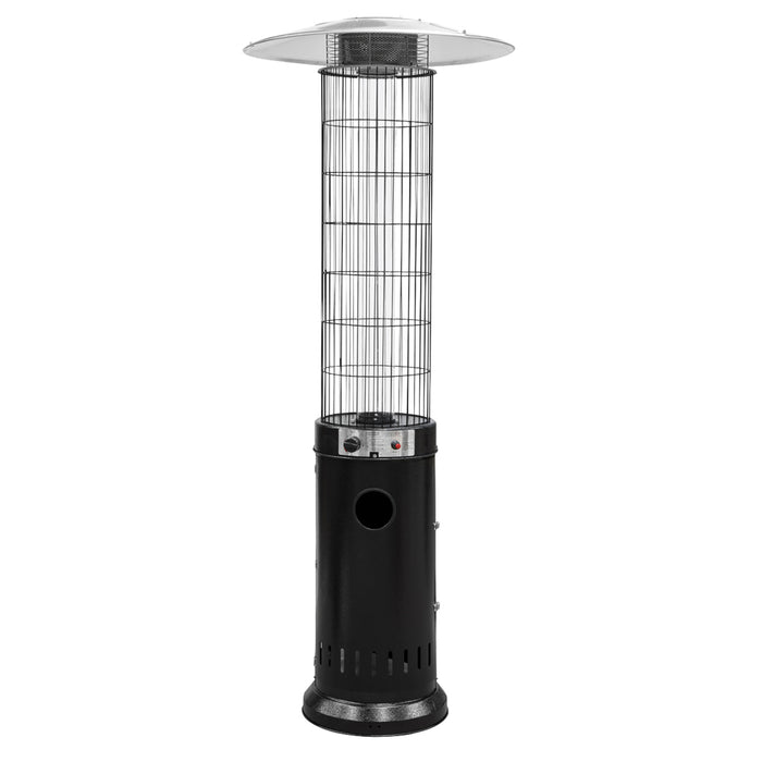 13kW Black Propane Gas Tower Patio Heater - Outdoor Garden Dining Radiator Pub