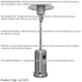 13kW Steel Propane Gas Tower Patio Heater & Drinks Table Set - Outdoor Garden - LoopsDirect