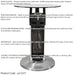 65cm Glass Top Bistro Table with 1200W Carbon Heater IR Auto Heat Garden Dining - LoopsDirect