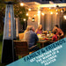 13kW Black Propane Gas Pyramid Tower Patio Heater - Outdoor Garden Dining Set - LoopsDirect