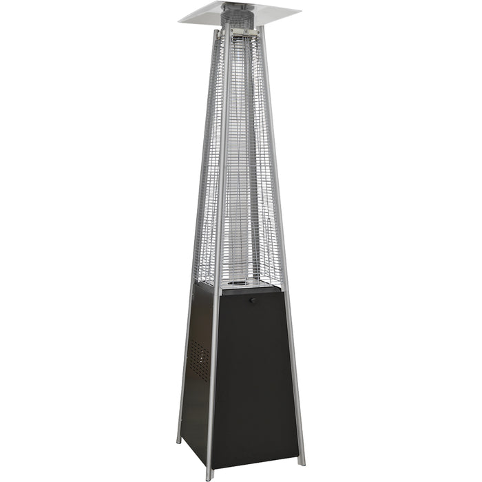 13kW Black Propane Gas Pyramid Tower Patio Heater - Outdoor Garden Dining Set