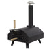 14" Portable Wood-Fired Pizza Oven & Smoker - Black Steel - Outdoor Garden Party - LoopsDirect