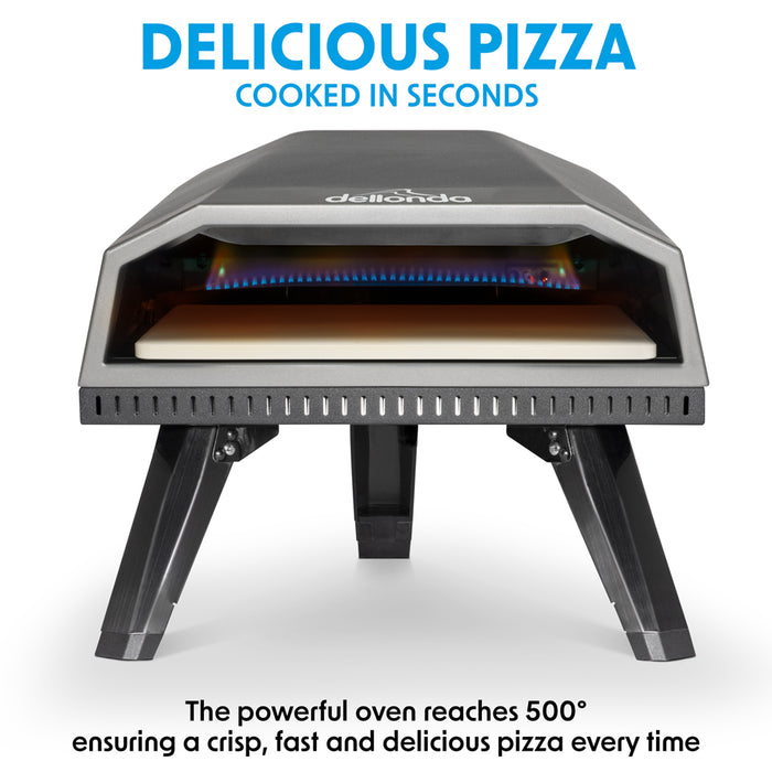 12" Portable Gas Pizza Oven & Regulator Set Includes Outdoor Cover & Peel Paddle - LoopsDirect