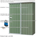 150x80cm Galvanised Steel Garden Shed - Outdoor Metal Storage & Padlock - Green - LoopsDirect