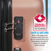 3pc Lightweight ABS Suitcase Set - Wheeled Travel Luggage Rose 20 24 28" Cases - LoopsDirect