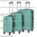 3pc Lightweight ABS Suitcase Set - Wheeled Travel Luggage Teal 20 24 28" Cases - LoopsDirect