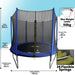 1830mm Kids 6ft Trampoline & Safety Enclosure Net - 50KG Max Outdoor Garden Jump - LoopsDirect