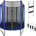 1830mm Kids 6ft Trampoline, Enclosure Net, Ladder & Anchors 50KG Max Garden Jump