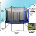 3.6m / 12ft Trampoline & Safety Enclosure Net - 150KG Max Outdoor Garden Jump - LoopsDirect
